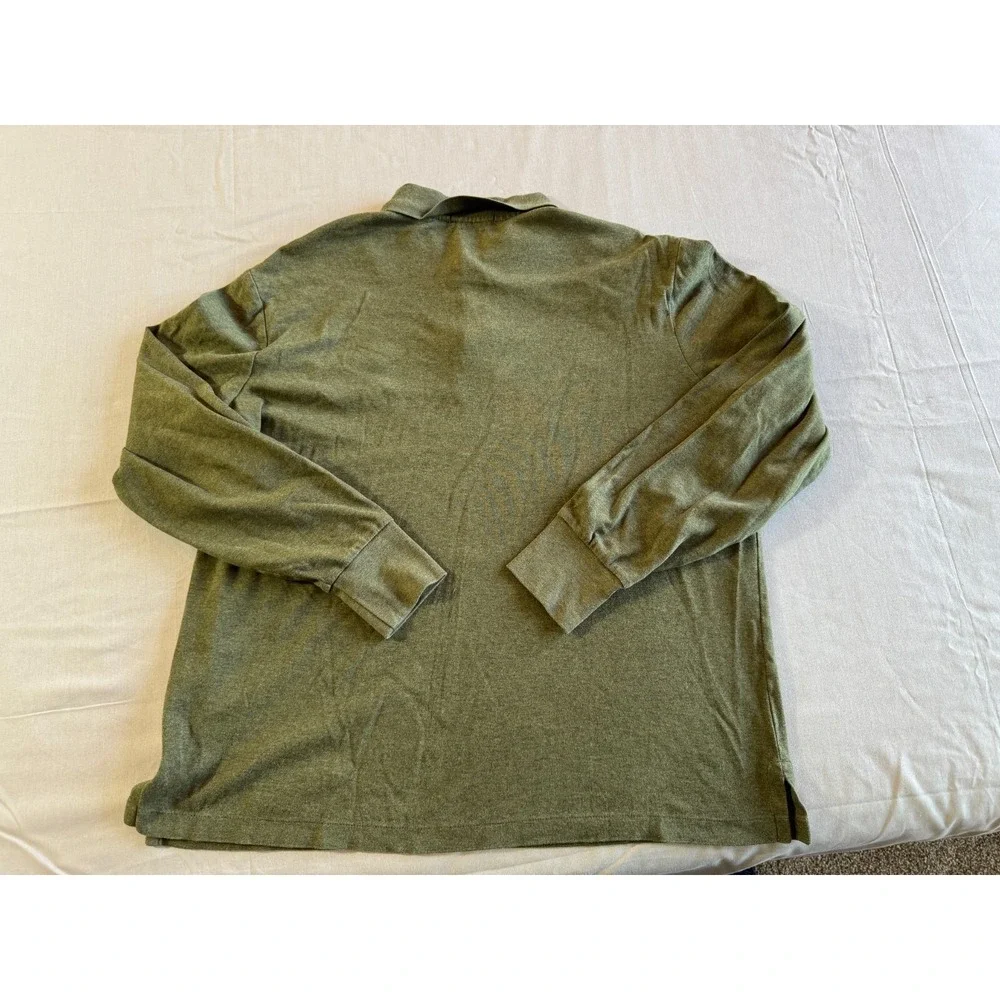 Polo Ralph Lauren‎ Shirt Mens Large Long Sleeve Gray Polo Rugby Flesh Pony